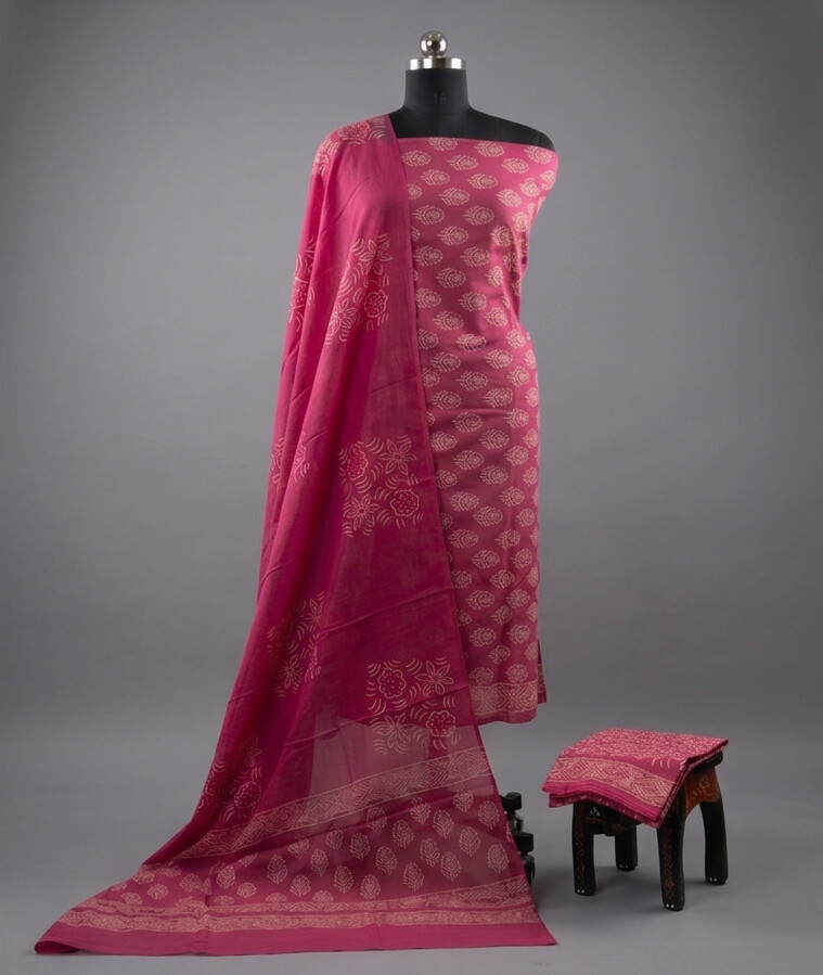 Rose Pink - Mul Mul Cotton Dupatta
