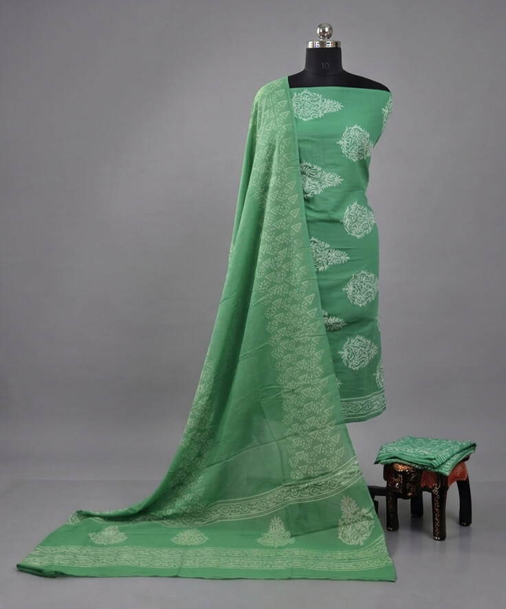 Emerald Green - Mul Mul Cotton Dupatta