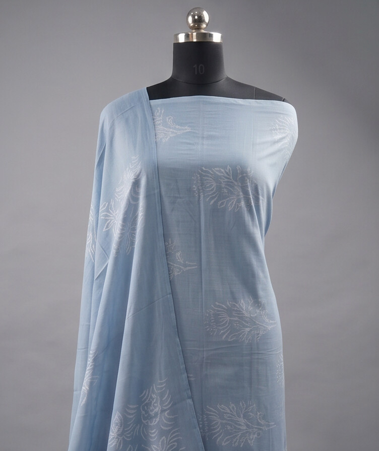 Pale Blue - Mul Mul Cotton Dupatta