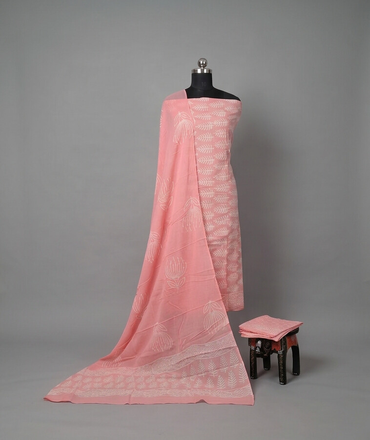 Peach - Mul Mul Cotton Dupatta