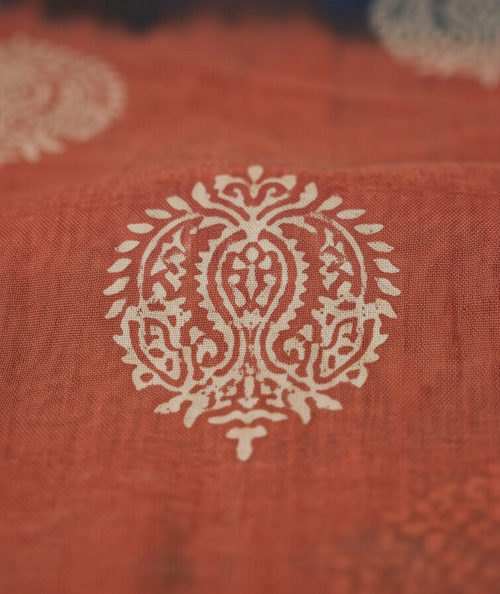 Dual (Rust& Navy) - Mul Mul Cotton Dupatta
