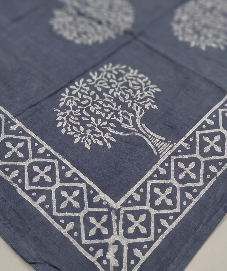 Steel Blue - Mul Mul Cotton Dupatta