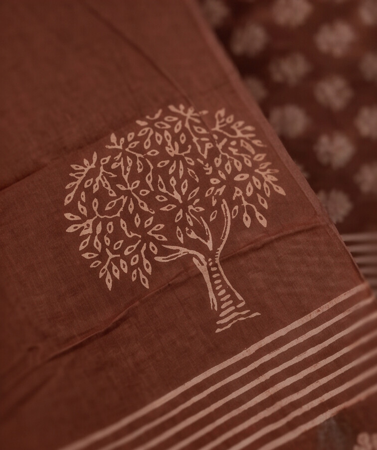 Terracotta - Mul Mul Cotton Dupatta