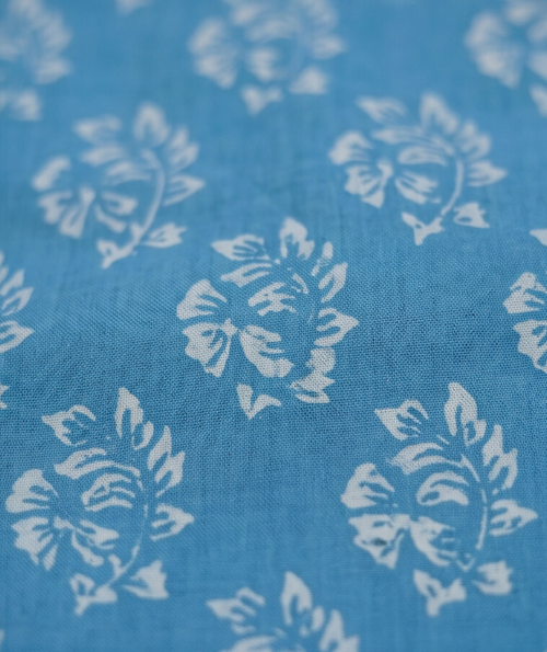 Bright Cerulean Blue - Mul Mul Cotton Dupatta