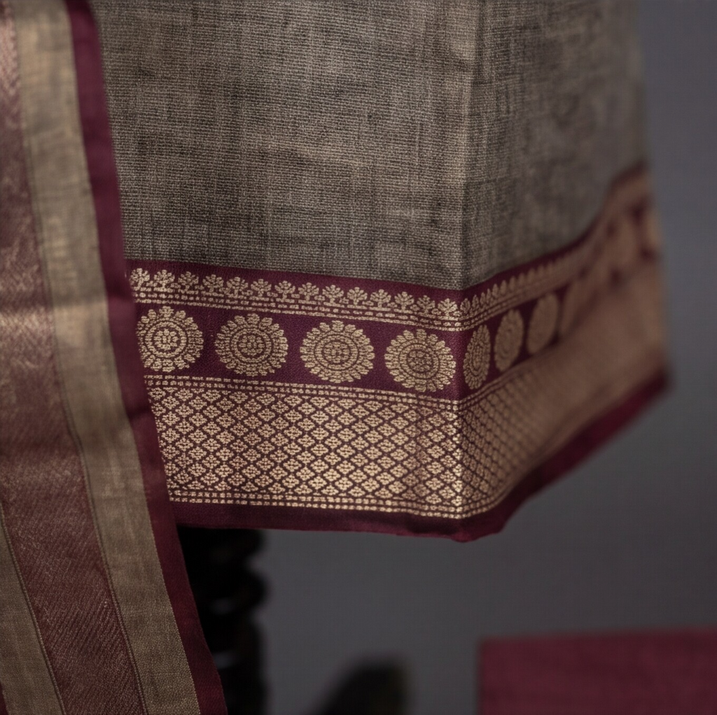 Sand Beige & Maroon