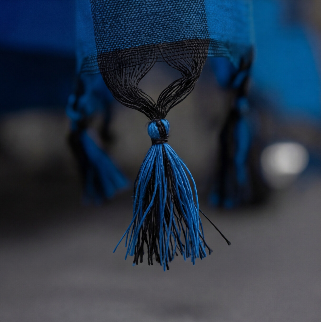 Magalagiri Cotton Stripes - Royal Blue & Black