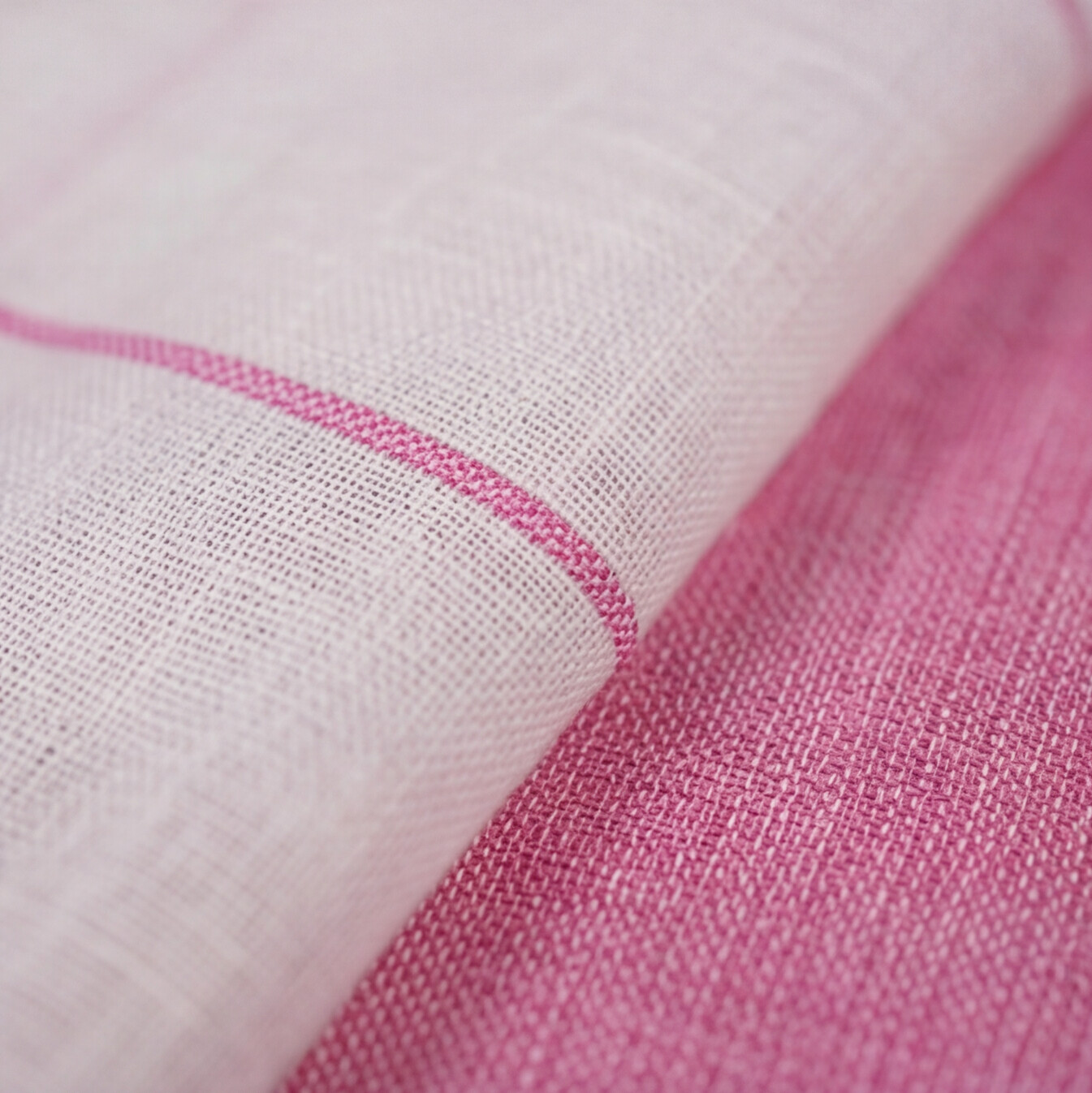 Magalagiri Cotton Stripes - Rose Pink & White