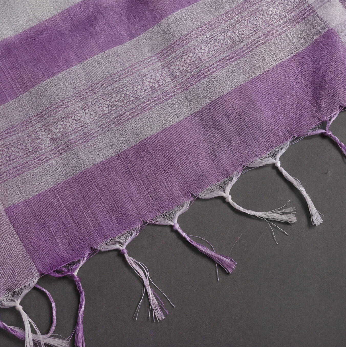 Magalagiri Cotton Stripes - Lavender/Purple & White
