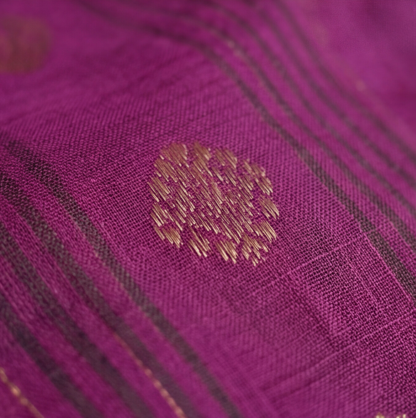Mangalagiri Pure Cotton Zari - Dusty Rose & Magenta