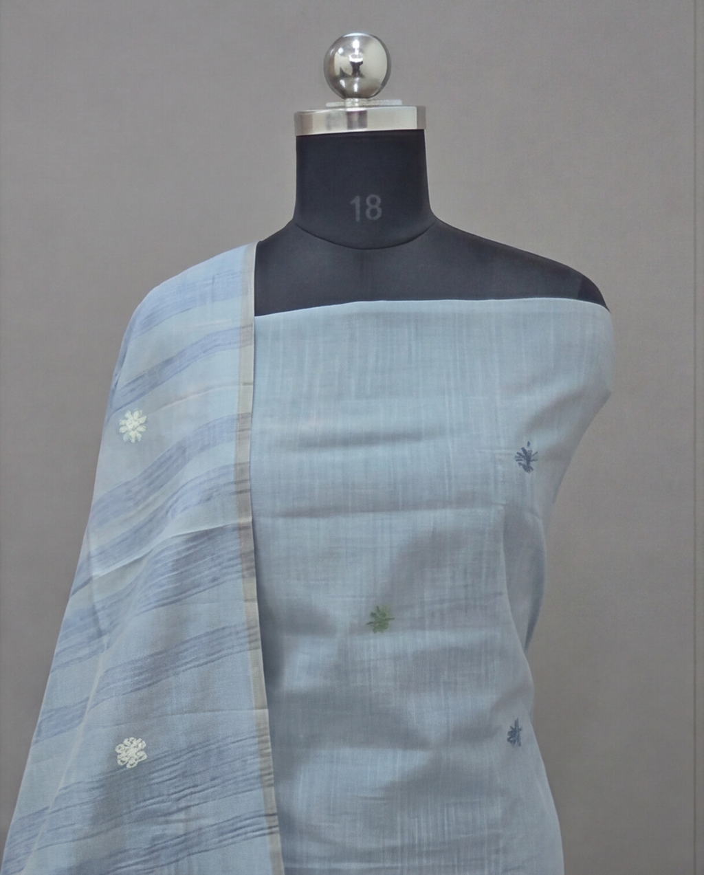 Premium Chanderi Thread - Slate Gray