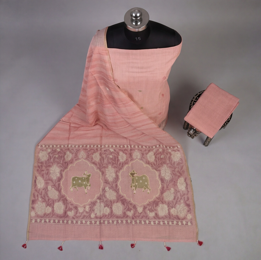 Premium Chanderi Thread - Dusty Rose