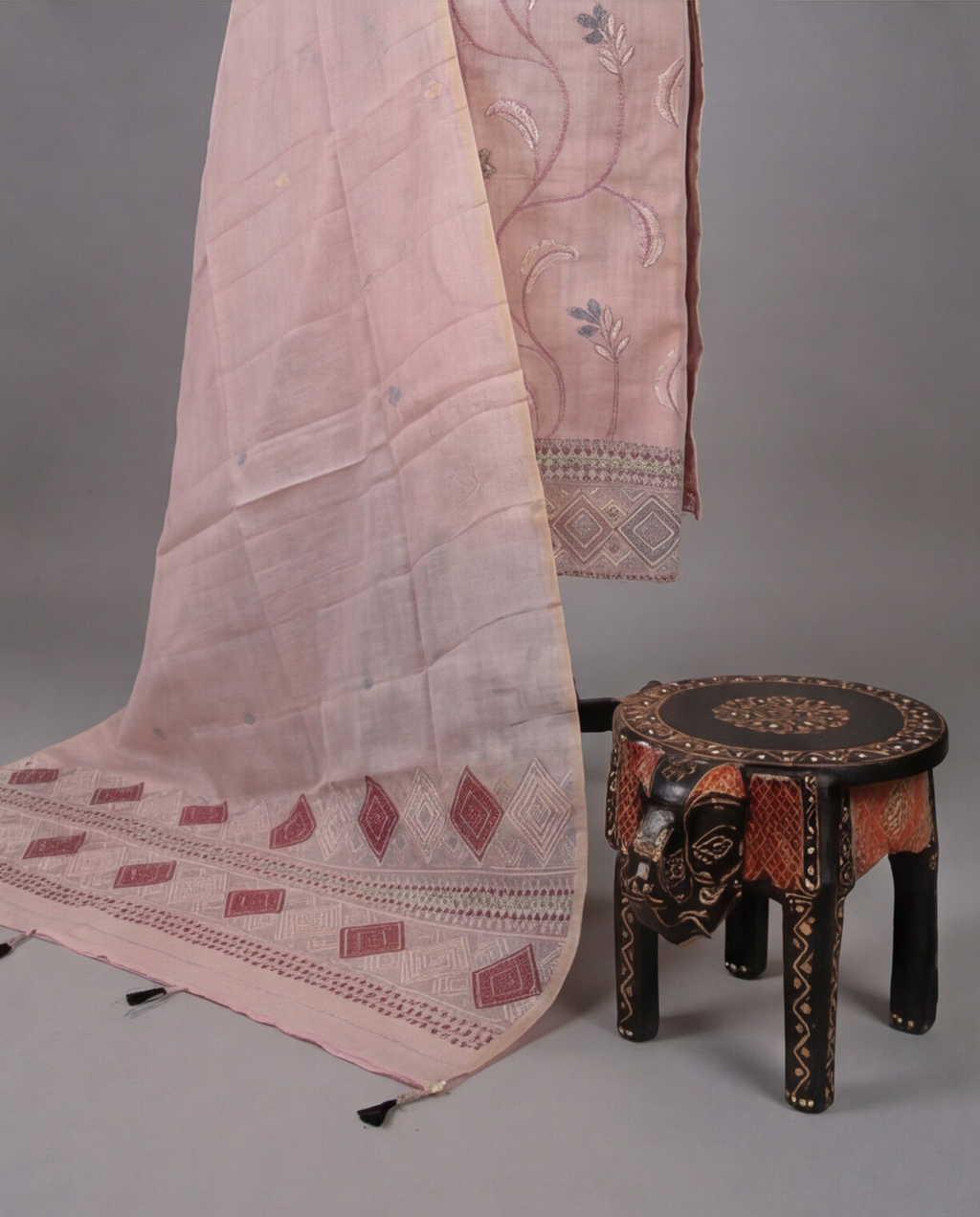 Premium Chanderi Thread - Light Peach