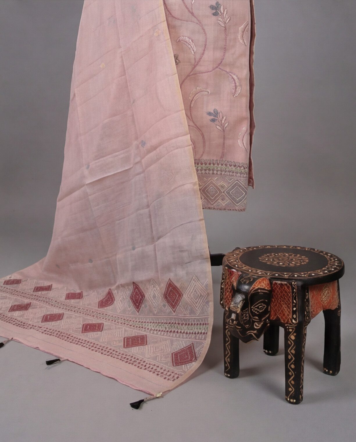 Premium Chanderi Thread - Light Peach