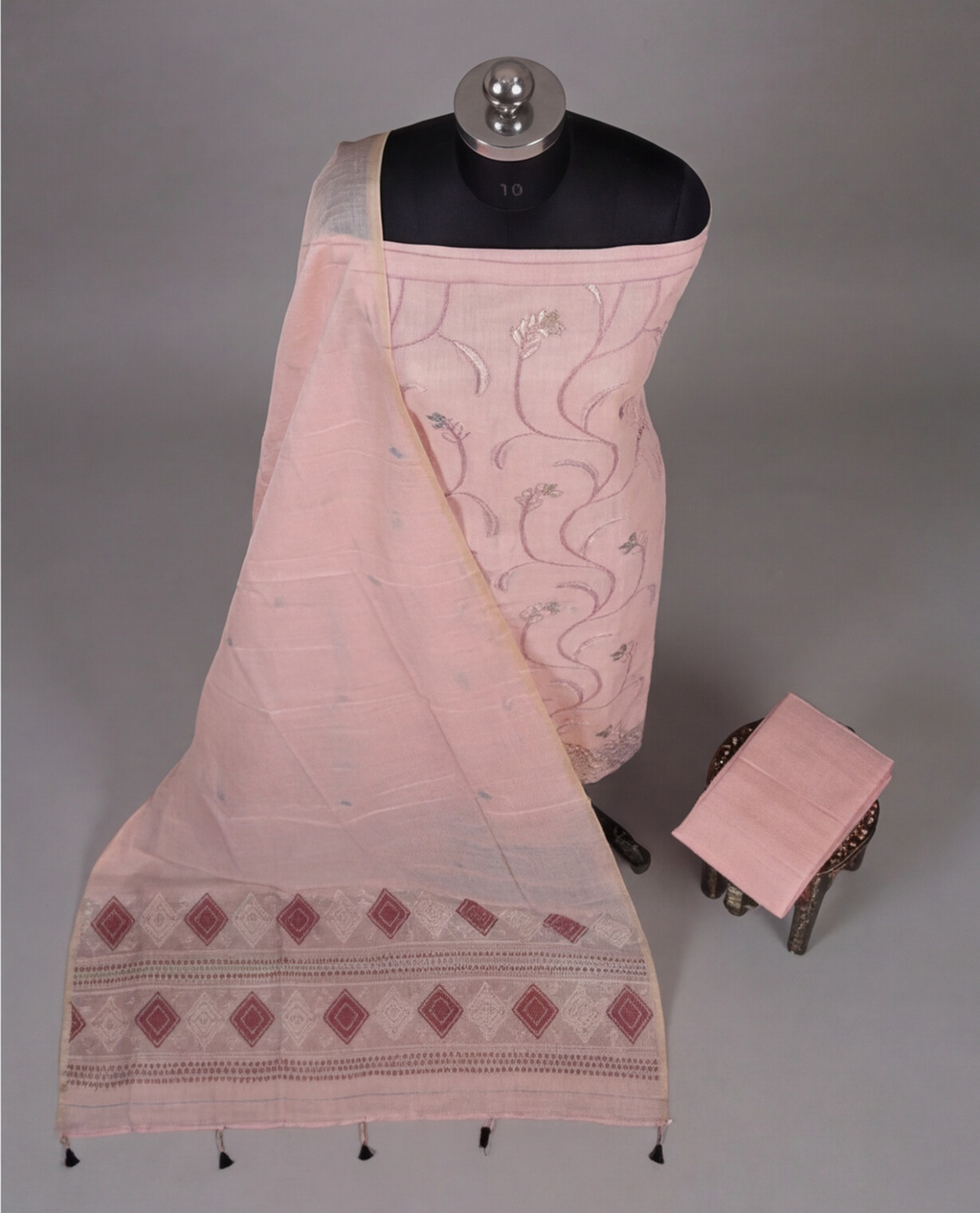 Premium Chanderi Thread - Light Peach