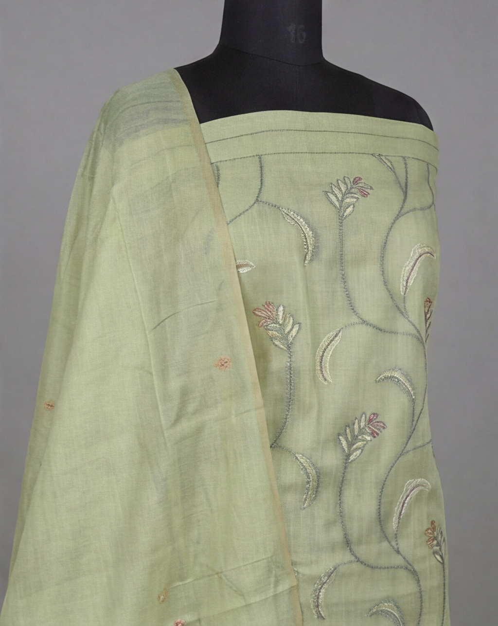 Premium Chanderi Thread - Olive Green