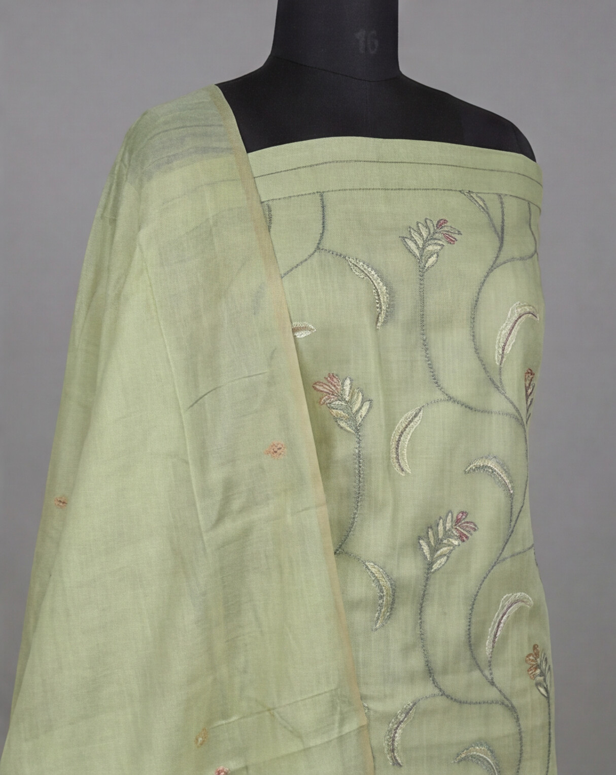 Premium Chanderi Thread - Olive Green