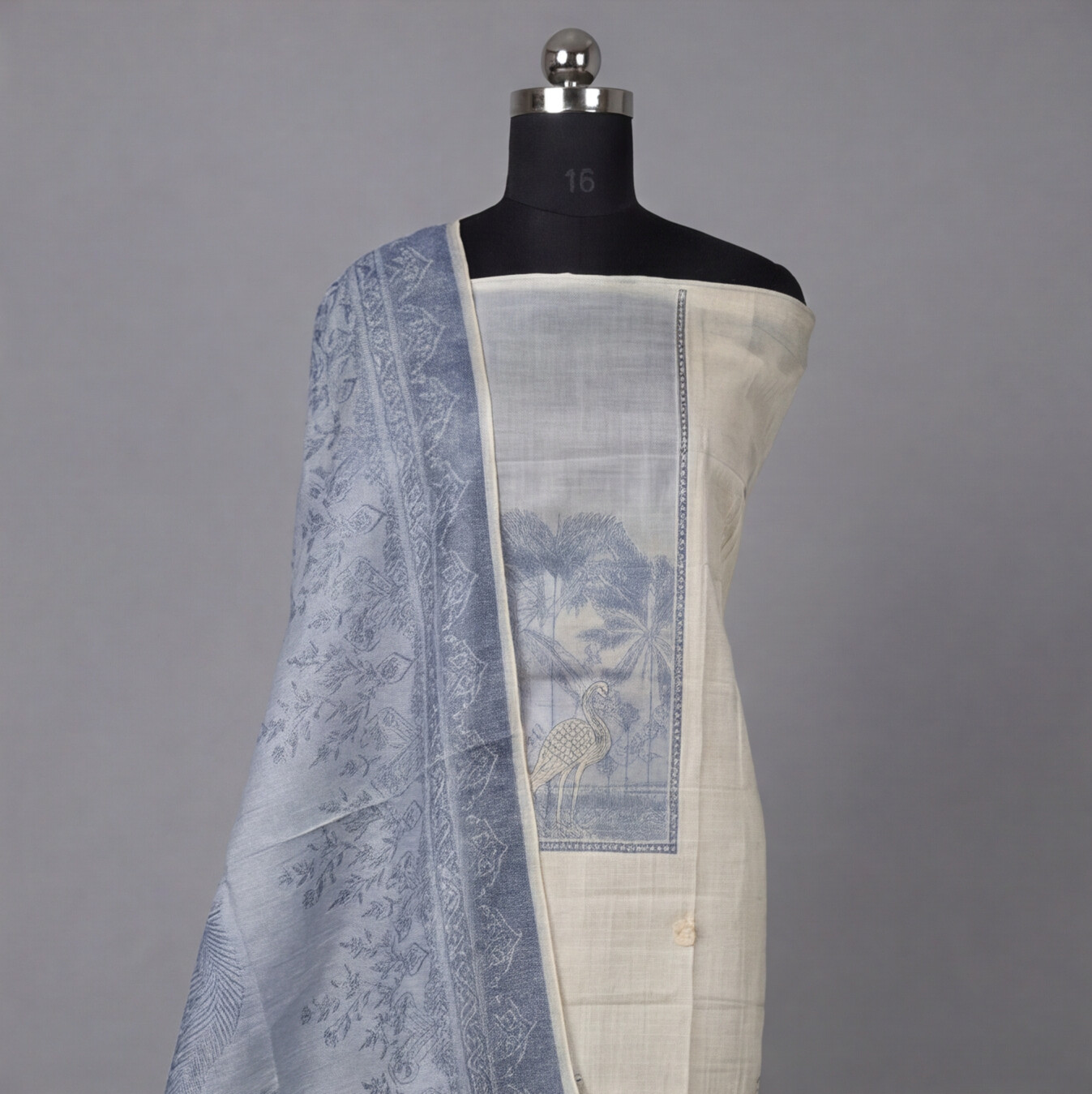 Premium Chanderi Zari - Blue