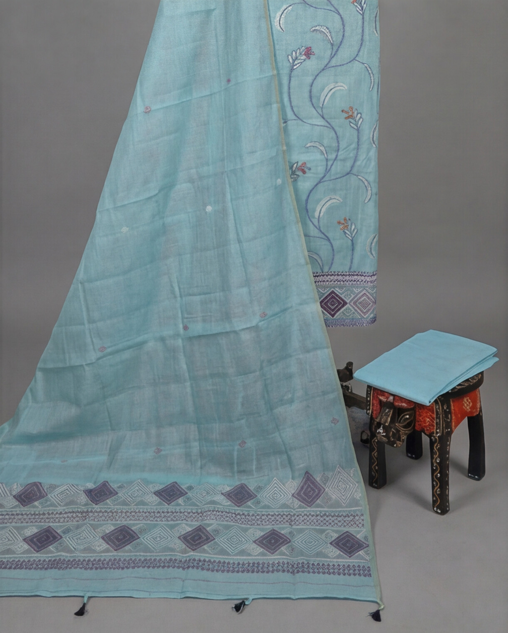 Premium Chanderi Thread - Sky Blue