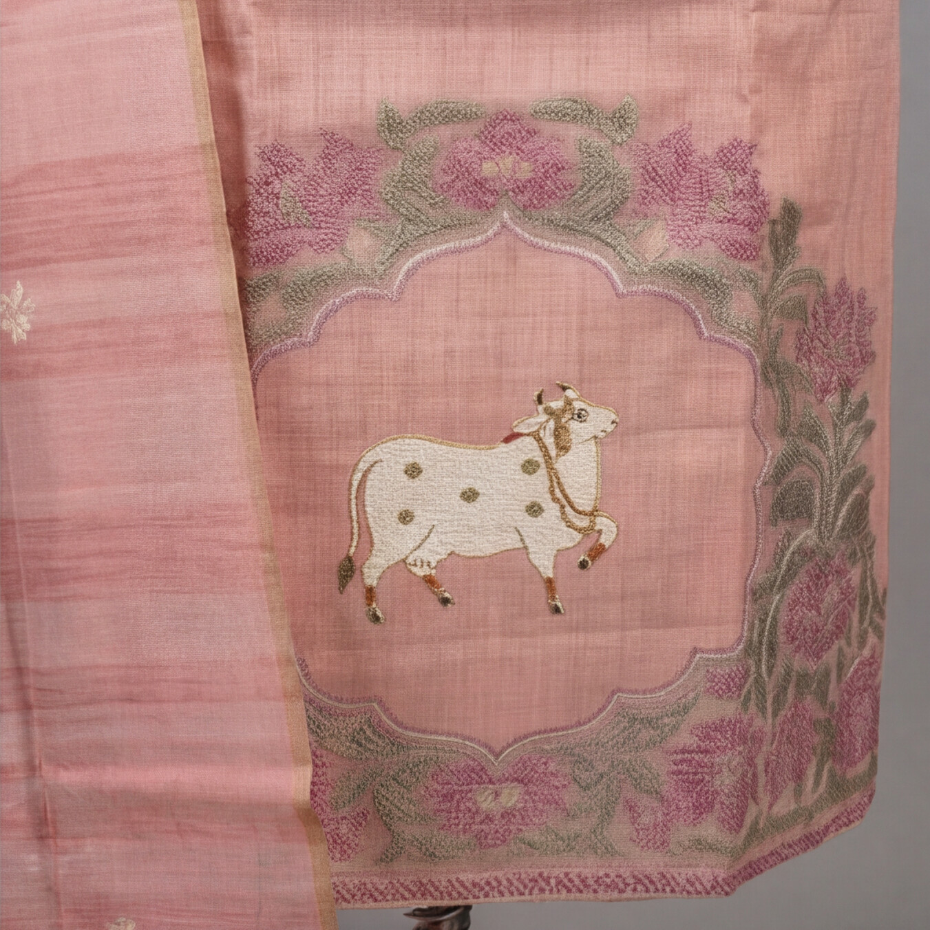 Premium Chanderi Thread - Dusty Rose