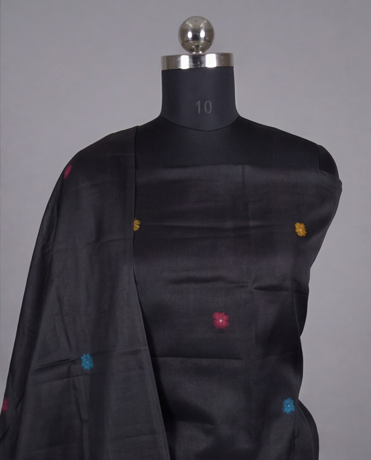 Premium Chanderi Zari - Black