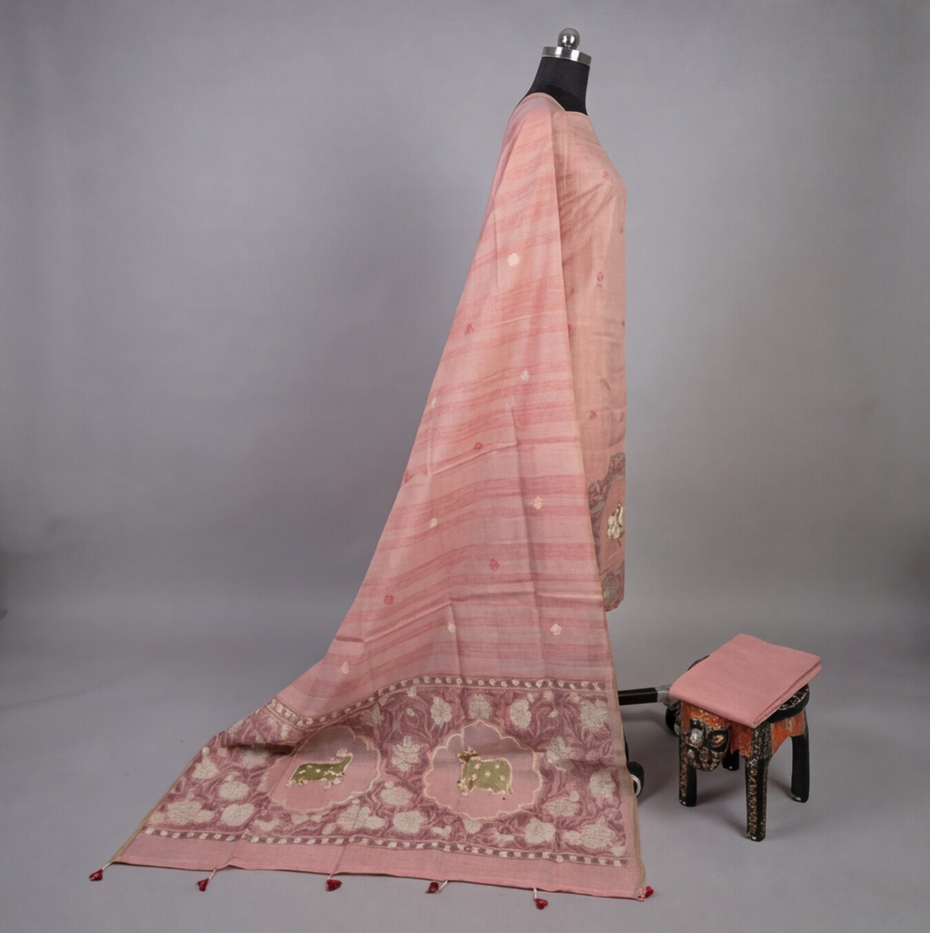 Premium Chanderi Thread - Dusty Rose