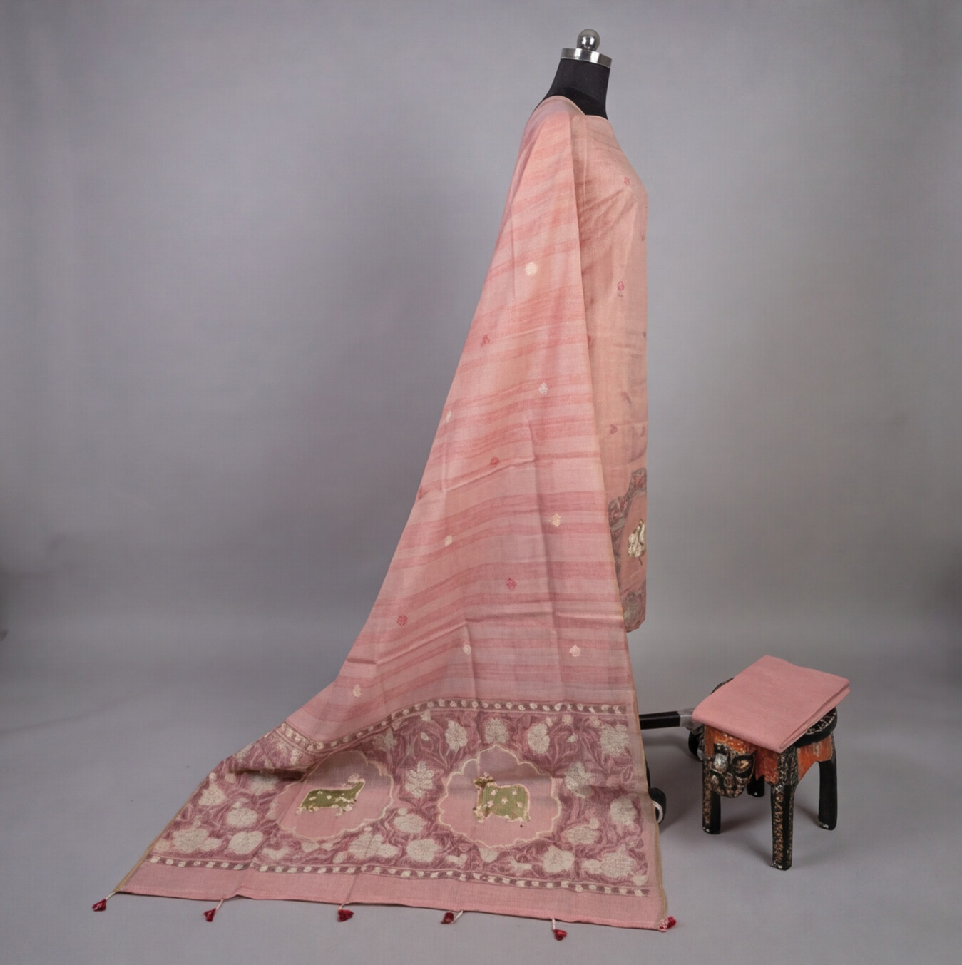 Premium Chanderi Thread - Dusty Rose