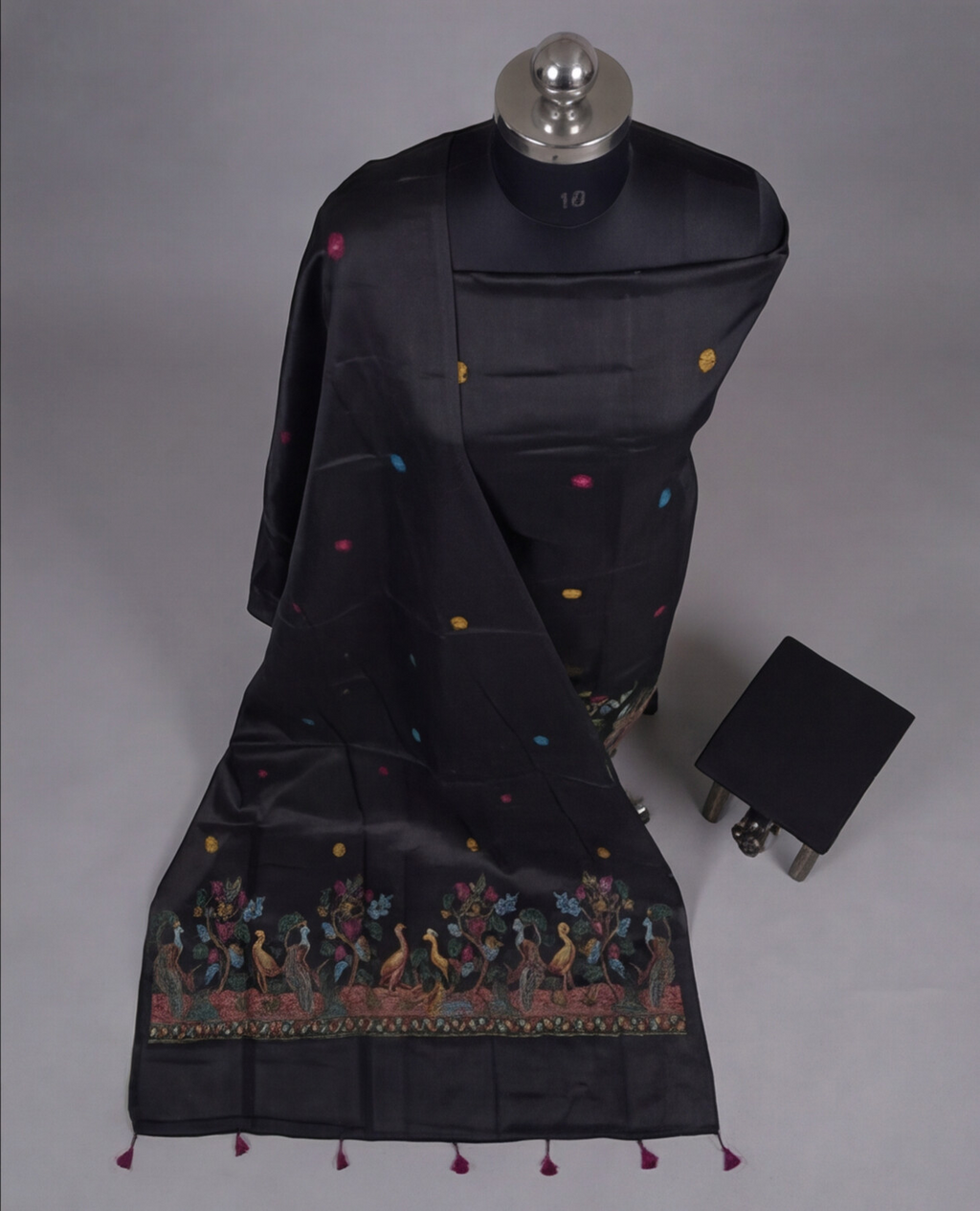 Premium Chanderi Zari - Black