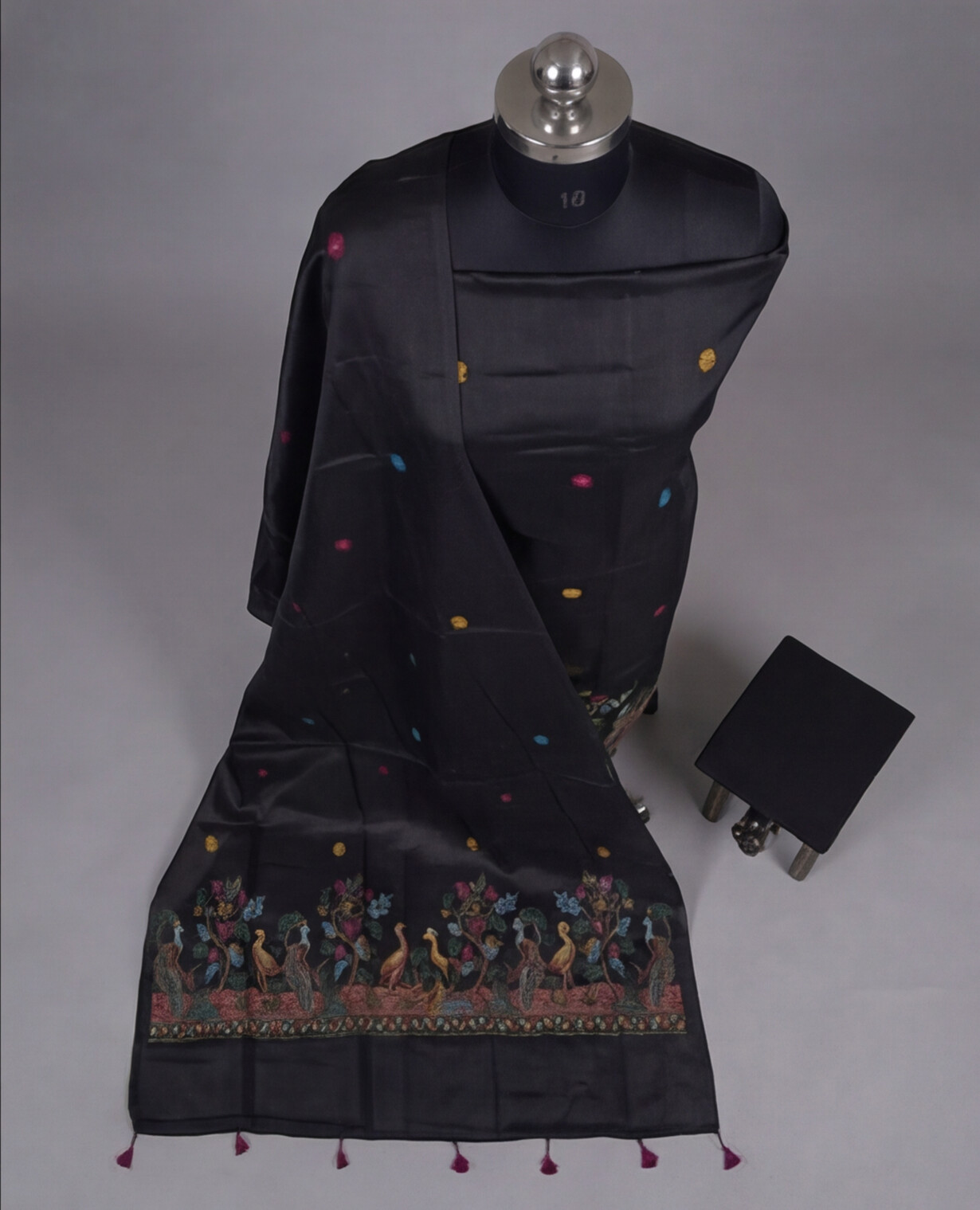 Premium Chanderi Zari - Black