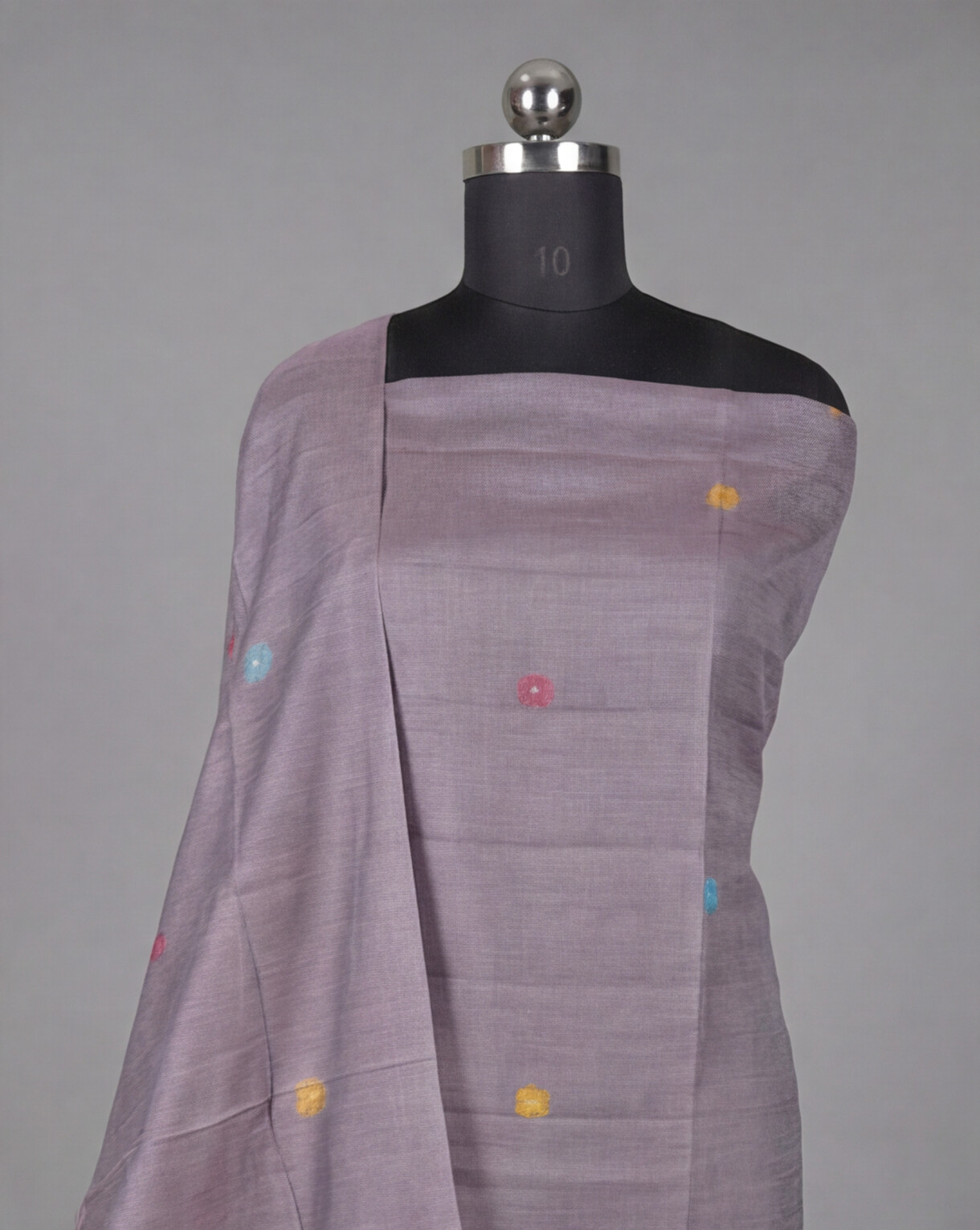Premium Chanderi Zari - Light Gray