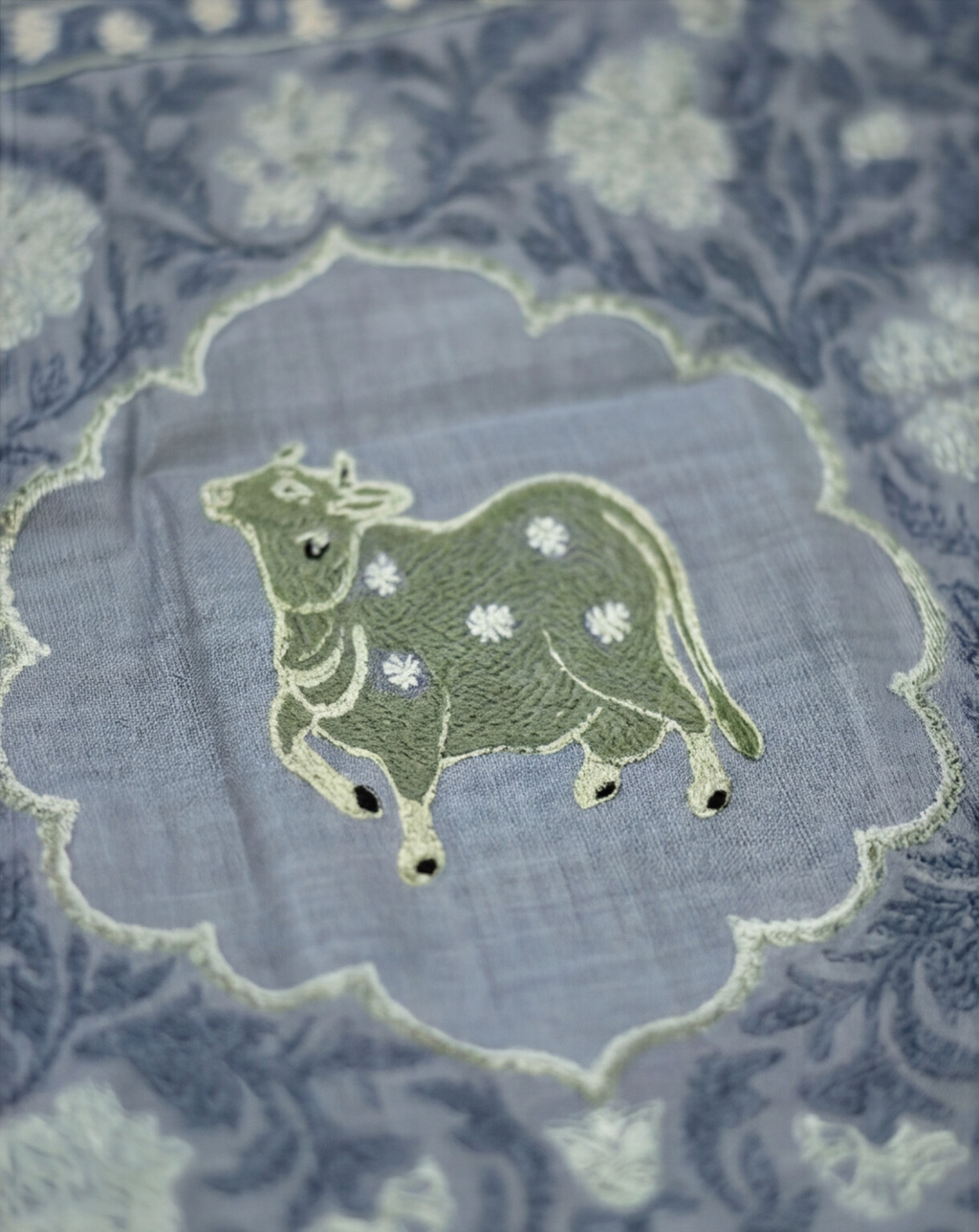 Premium Chanderi Thread - Slate Gray
