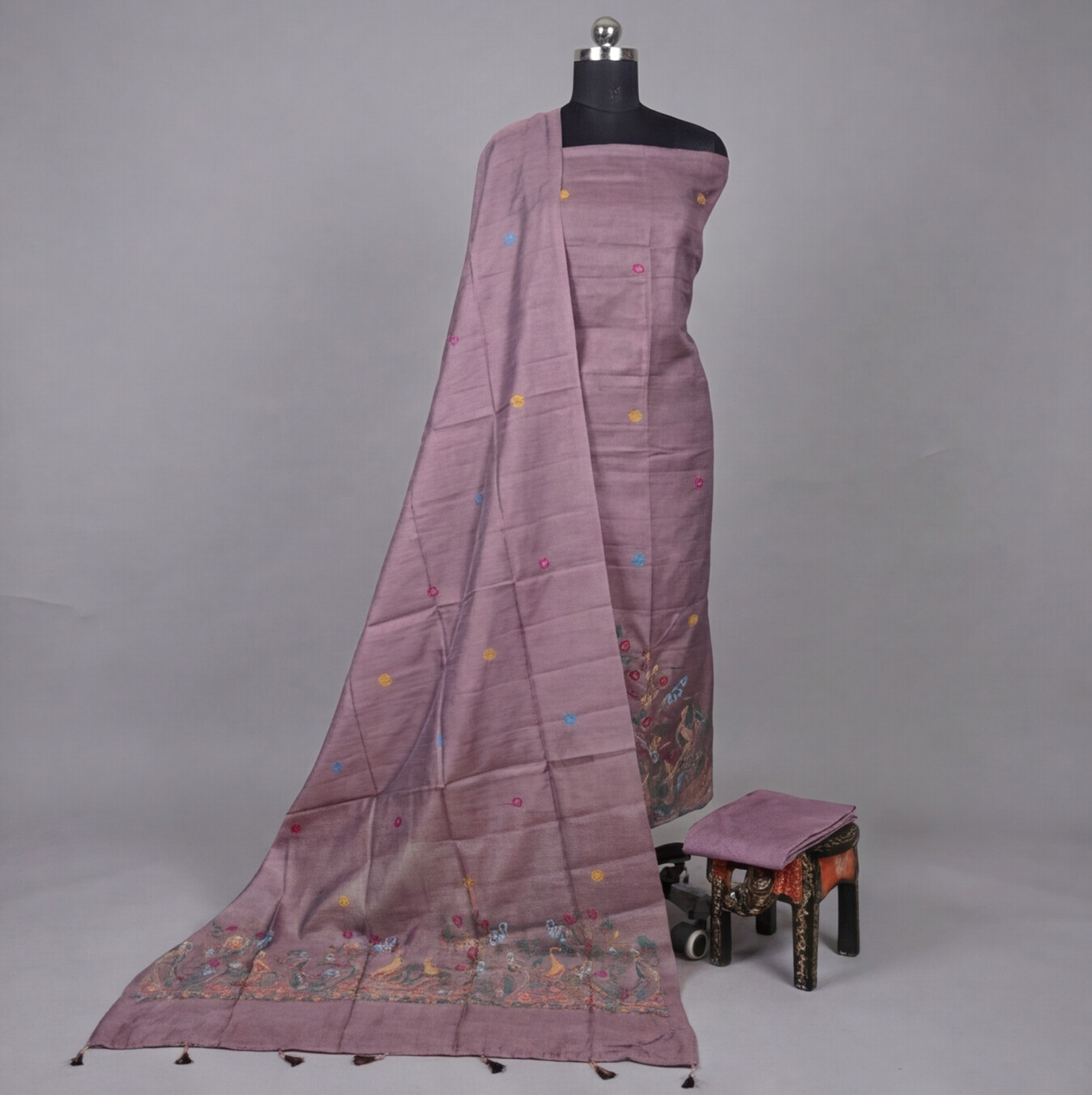 Premium Chanderi Zari - Rose Gold