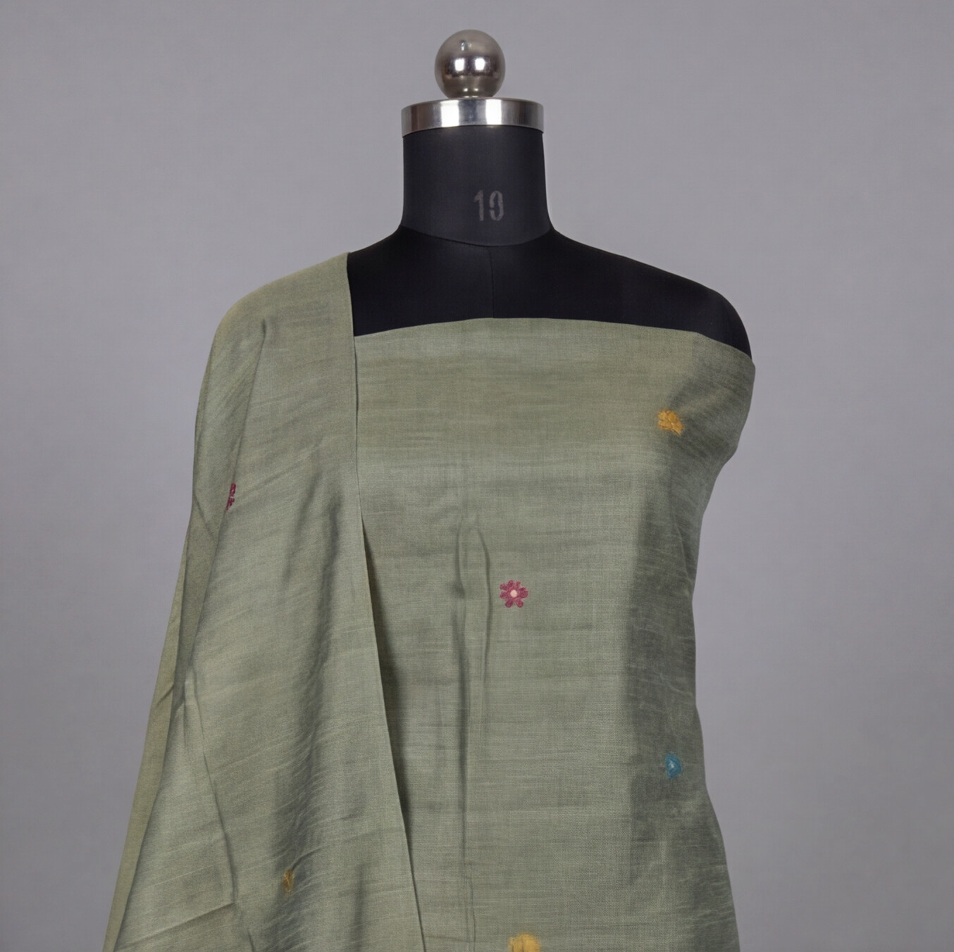 Premium Chanderi Zari - Olive Green
