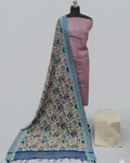 KADHI COTTON PICHWAI PRINTED DUPATTA CHUDI SET - ONION PINK