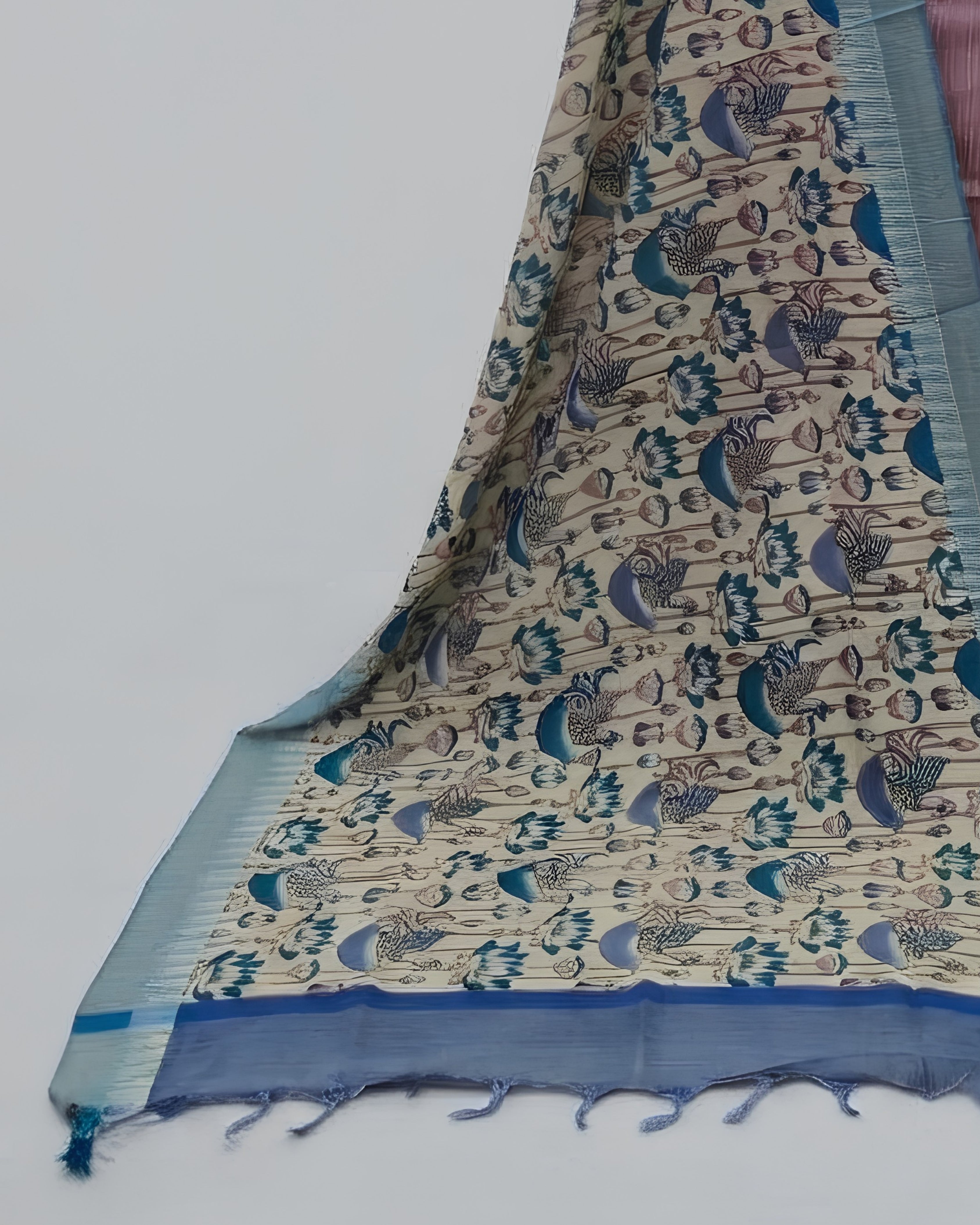 KADHI COTTON PICHWAI PRINTED DUPATTA CHUDI SET - ONION PINK