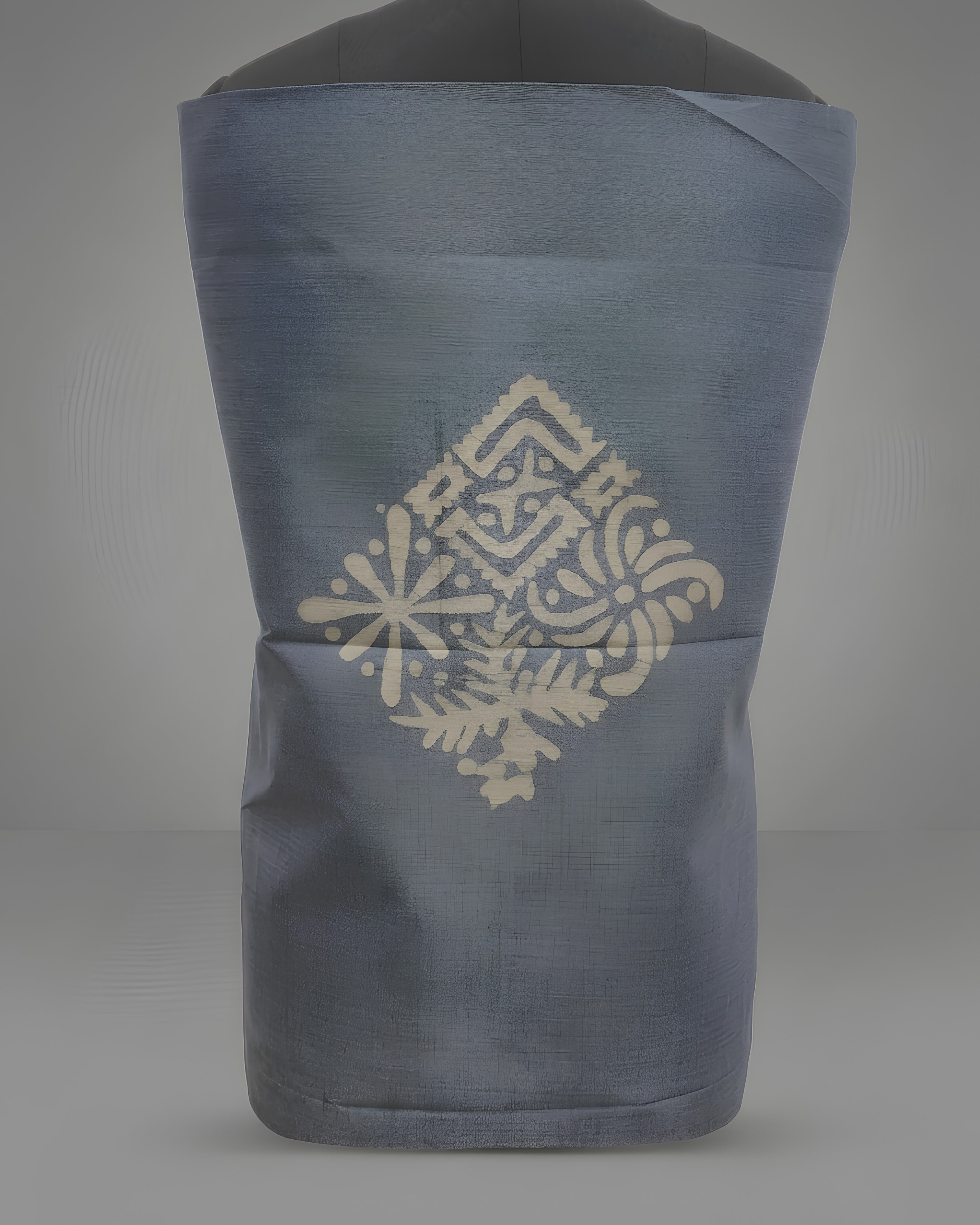 KHADI SILK CRACK BATIK  CHUDI SETS -SLATE GREY WITH  DUSTEY WINE